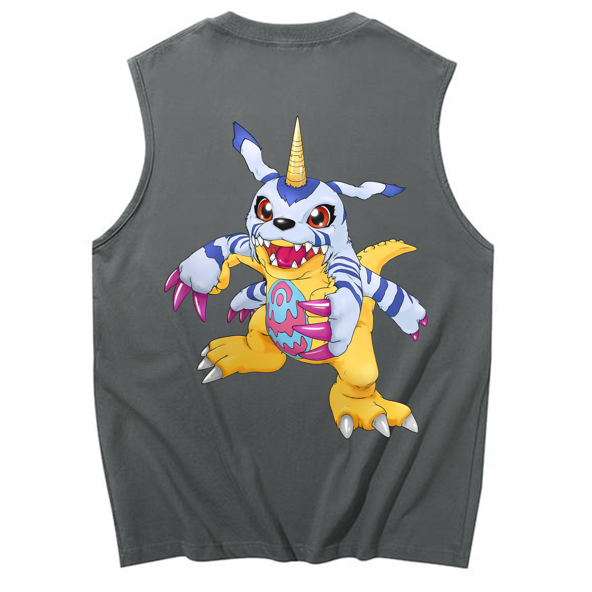 （画像用） Digimon デジタルモンスター/デジモン コットン100％タンクトップ（背面プリント）